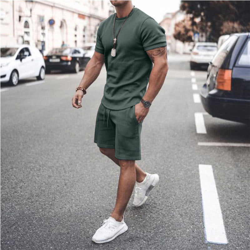 Short Sleeve Shirt & Shorts Two-Piece Sports Set