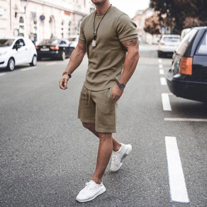 Short Sleeve Shirt & Shorts Two-Piece Sports Set