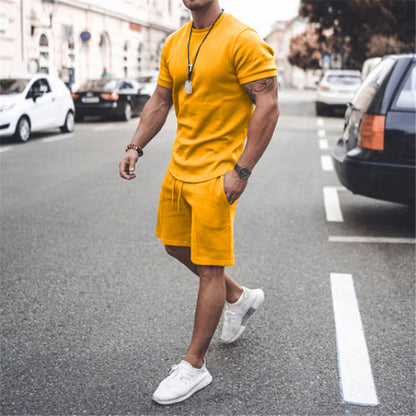 Short Sleeve Shirt & Shorts Two-Piece Sports Set