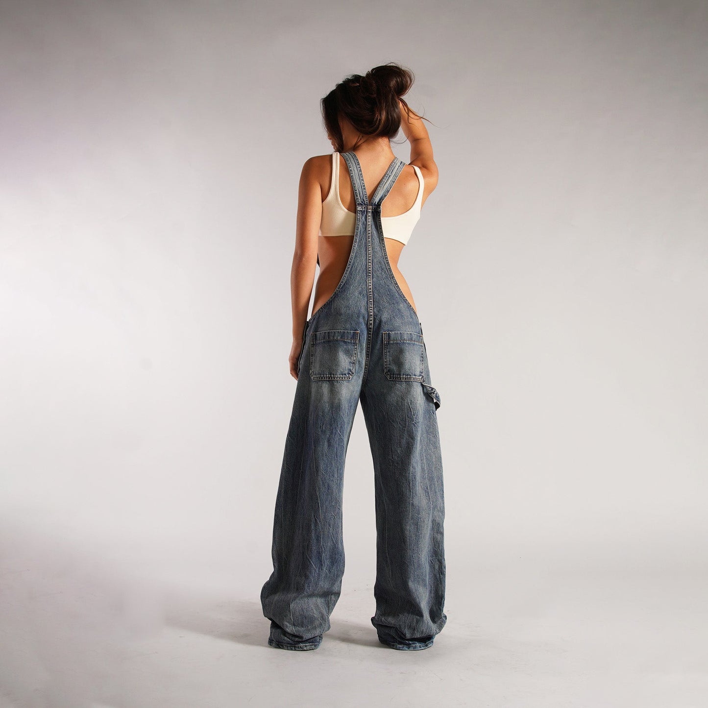 Urban Zip Pocket Denim Overalls