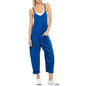 Women's Pocketed Spaghetti Strap Knitted Jumpsuit