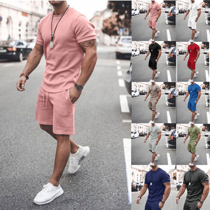 Short Sleeve Shirt & Shorts Two-Piece Sports Set