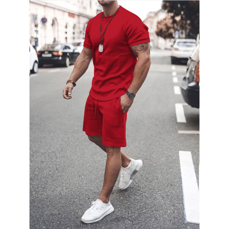 Short Sleeve Shirt & Shorts Two-Piece Sports Set